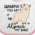 thumbnail image 4 of Inktastic Grandma's You Say Alpaca My Bags Boys or Girls Baby Bib, 4 of 4