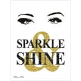 thumbnail image 3 of Gango Home Decor Contemporary Babe Cave & Sparkle & Shine; Two 12x16in Art Prints in Gold Trim Brown Frames, 3 of 5
