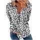 thumbnail image 2 of Pntutb - Sudadera con capucha para mujer, informal, con estampado de leopardo, manga larga, con cremallera Pntutb Pntutb-7102, 2 of 9