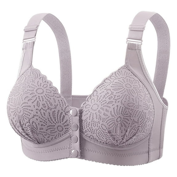 SELONE Running Sports Bras for Women Wireless Push Up T Shirt Bra Front Closure Wide Strap T Shirt Bras Solid Underwear