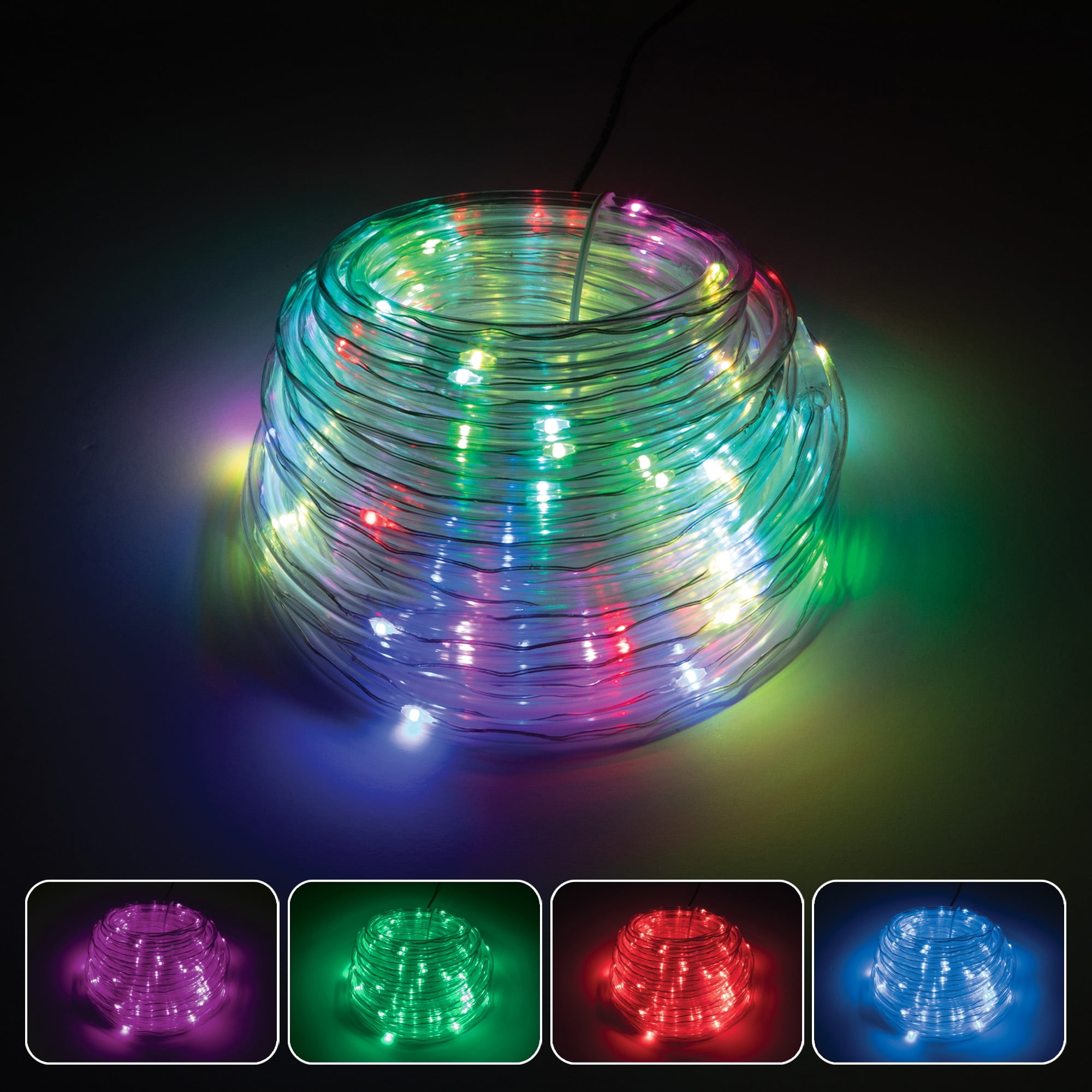 Merkury Innovations H2GLO 39ft RGB LED Above Ground Pool Rope Lights with Remote Control (Best for 12ft Pools)