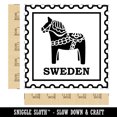 thumbnail image 2 of Sweden Travel Dalecarlian Dala Swedish Red Horse Square Rubber Stamp Stamping Scrapbooking Crafting - Large 2.75in, 2 of 7