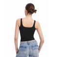 thumbnail image 5 of Women'S Tank Top Fitted Square Neck Casual Basic Summer Tank Sleeveless Tops Black XXL, 5 of 9