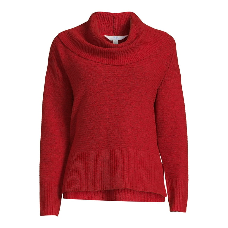 Cowl Neck Side Vented Plain Sweaters Cowl Neck Side Vented Plain Sweaters