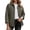 Army Green, variant on Womens Quilted Shacket Button Front Short Jacket Fall Winter Collared Outerwear With Pockets