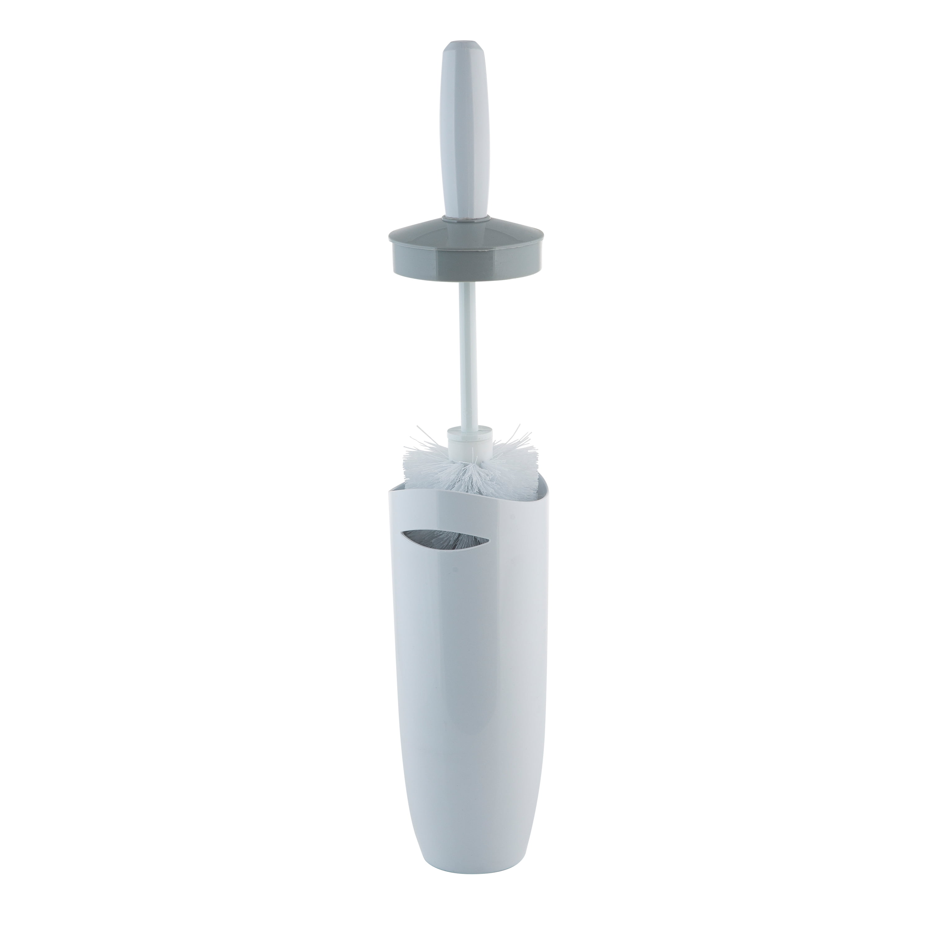 Bath Bliss Waste Bin and Toilet Brush Set in White