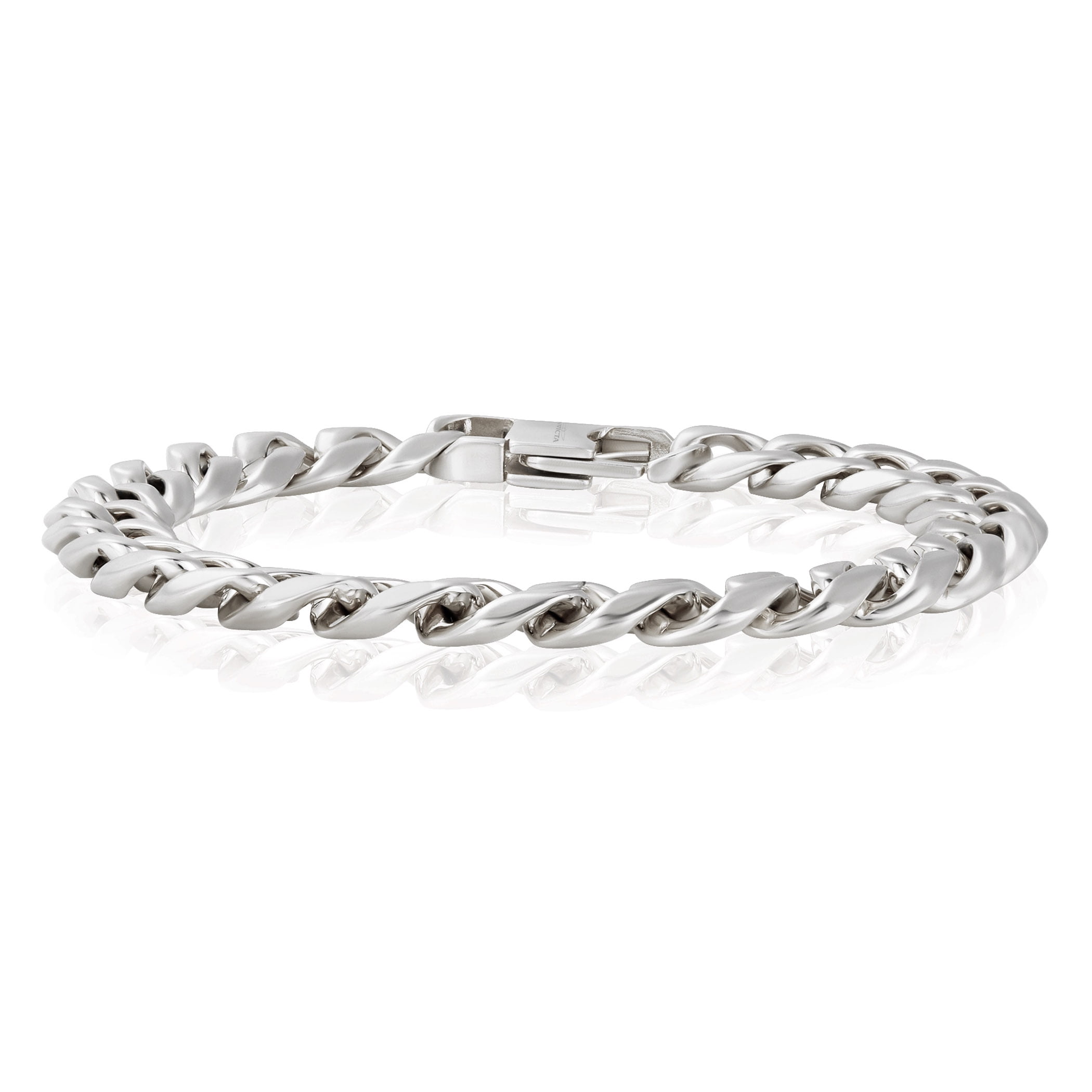 Invicta Jewelry Men's Curb Chain Stainless Steel Bracelet (11mm) - 9"