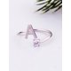 thumbnail image 3 of Cubic Zirconia Letter Decor Cuff Ring, 3 of 5
