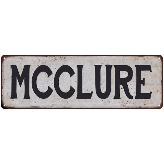 MCCLURE Vintage Look Rustic Chic Metal Sign 6x18 106180036765