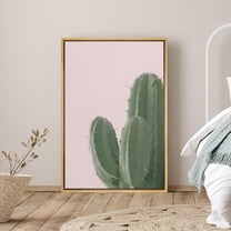 PixonSign Framed Canvas Print Wall Art Stonecrop Spiked Succulent Botanical Flower Photography Modern Art Glam Closeup Colorful Multicolor Ultra for Living Room, Bedroom, Office - 24"x36" Natural