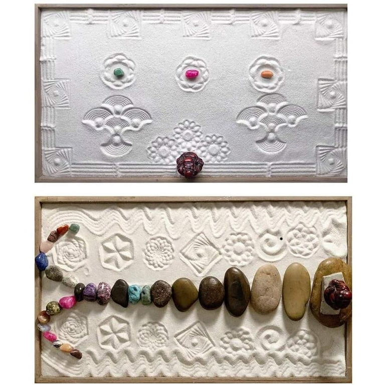 Mini Zen Garden Rake Kit: Japanese Tabletop Meditation, Rock Sand