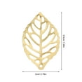 thumbnail image 2 of MasteelfCA 100pcs Alloy Pierced Tree Leaf for DIY Crafts (Golden), 2 of 8