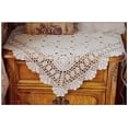 thumbnail image 5 of Cotton Handmade Crochet Square Tablecloth Doilies Lace Table Covers, 5 of 6