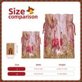 thumbnail image 3 of Rocae Flamingos In The Tropical Forest for Christmas Drawstring Linen Gift Bag with Drawstrings Treat Bag Goody Present Bags for Christmas Party Favor-Small, 3 of 9