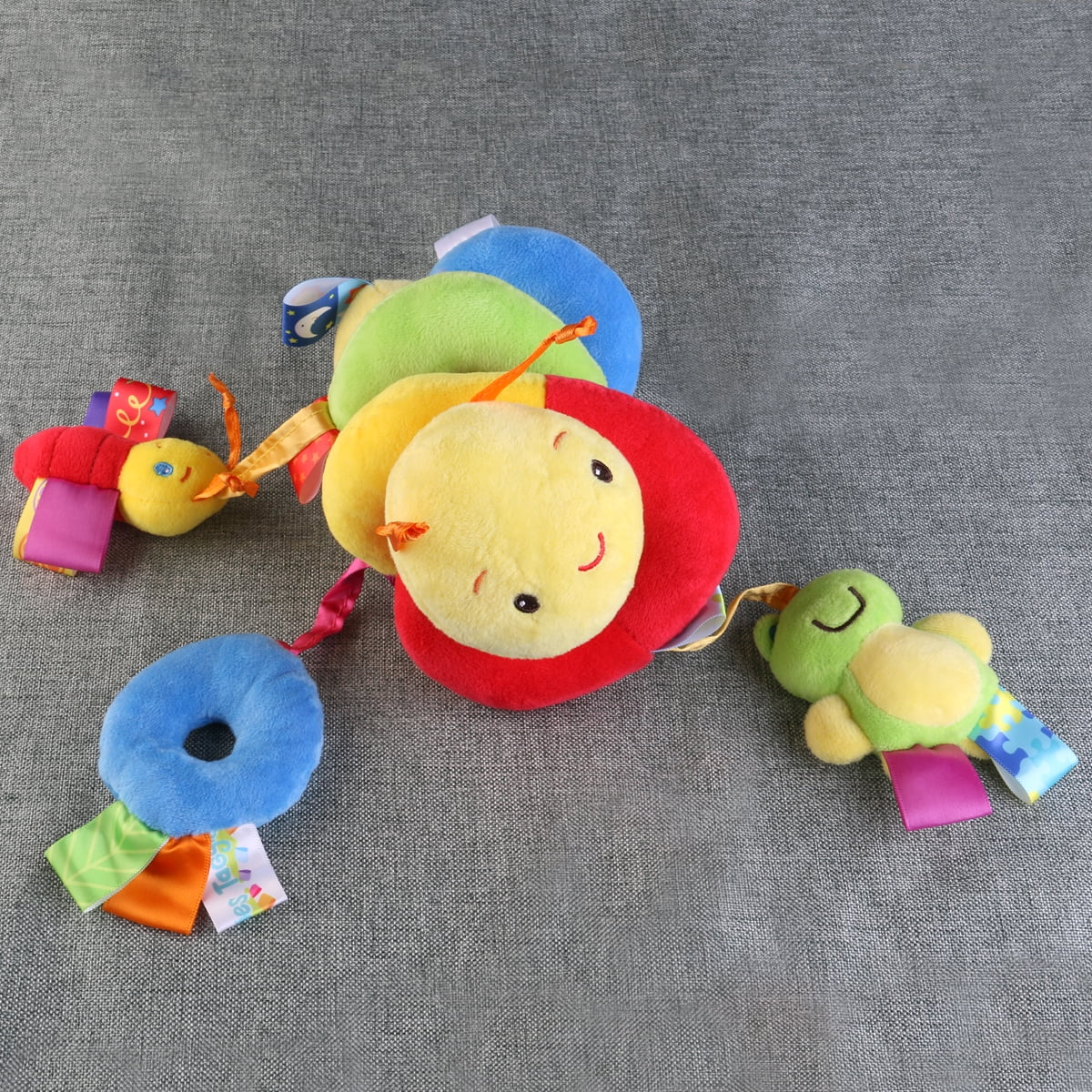 Aroland Baby Pram Toys Spiral Activity Hanging Toys Stroller Toy Car Seat Bed Hanging Toys with Ringing Bell for 0-6 Months Baby Girls Boys Dog