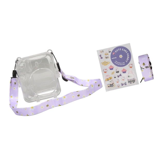 Estuche protector transparente para cámara, kit de estuche para cámara instantánea Estuche para cámara de película instantánea Estuche rígido con correa para cámara Integración perfecta