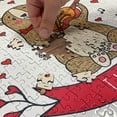 thumbnail image 5 of Ambesonne Valentines Day Jigsaw Puzzle, Bear and Violin, Heirloom-Quality Fun Activity for Family Durable Cardboard, 1000 pcs, Red Brown, 5 of 6