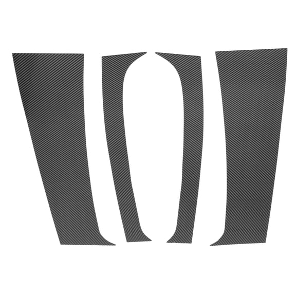 Unique Bargains 4pcs Door Pillar Window Trim for Dodge for Dodge for Ram 1500 1994-2001 Plastic Black Carbon Fiber