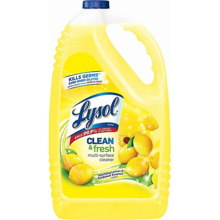 Multi-Surface Cleaner, Sanitizing and Disinfecting Pour, to Clean and Deodorize, Sparkling Lemon and Sunflower Essence, 144 Fl Oz