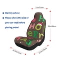 thumbnail image 5 of Cauagu Ho Ho Ho Merry Christmas Print Car Seat Covers,Universal Automotive Seat Covers Car Seat Protectors Easy to Install Car Cover Car Accessories Auto rucks Van & SUV-2 PCS, 5 of 9