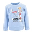 thumbnail image 1 of Unique Baby Unisex Love You To The North Pole Christmas Sweater Shirt (6Y, Blue), 1 of 5