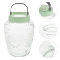 thumbnail image 3 of Frasco de vidrio de 2200 ml con tapa, hermético, de boca ancha, para encurtir, fermentar y almacenar alimentos secos, 3 of 8
