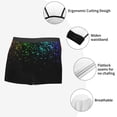 thumbnail image 3 of Gukieu Night Rainbow Sparkles Print Men's Boxer Briefs, High Elastic Moisture Wicking Boxer Briefs Underwear-Large, 3 of 5