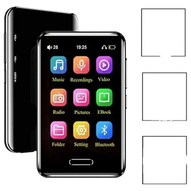 Lecteur MP3 Bluetooth - Lecteur de Musique MP3 Portable à Écran Tactile Complet avec Haut-Parleur, Radios Portatives, Triple Réduction du Bruit
