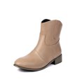 thumbnail image 5 of Mepaouo Women's Western Ankle Boots Cowboy Cowgirl Short Booties Round Toe Fall Winter Dress Shoes, 5 of 7