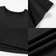 thumbnail image 3 of Camiseta para mujer con cuello redondo, cómoda camiseta básica para deportes de vacaciones en la calle S, 3 of 4