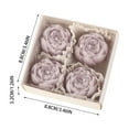 thumbnail image 2 of Peony Flower Shaped Candle with Scent 4 Packs Soy Wax Blend Aromatherapy Candle Gift Candle, Gifts for Women, Candles for spa, Yoga, Meditation, Dinner, Christmas Valentine's Day (White Peach Oolong), 2 of 2