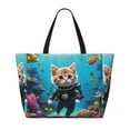 thumbnail image 2 of Naloa Underwater Diving Cat Large Capacity Beach Bag, Waterproof Sandproof Beach Swim Pool Bag Tote Bag for Women, 2 of 7