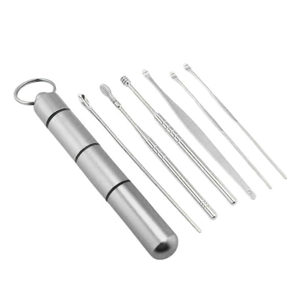 Cure-oreilles 6 Pcs Outil Dissolvant Nettoyant Outil avec Boîte de Transport -, 6 Pcs Nettoyant Oreille