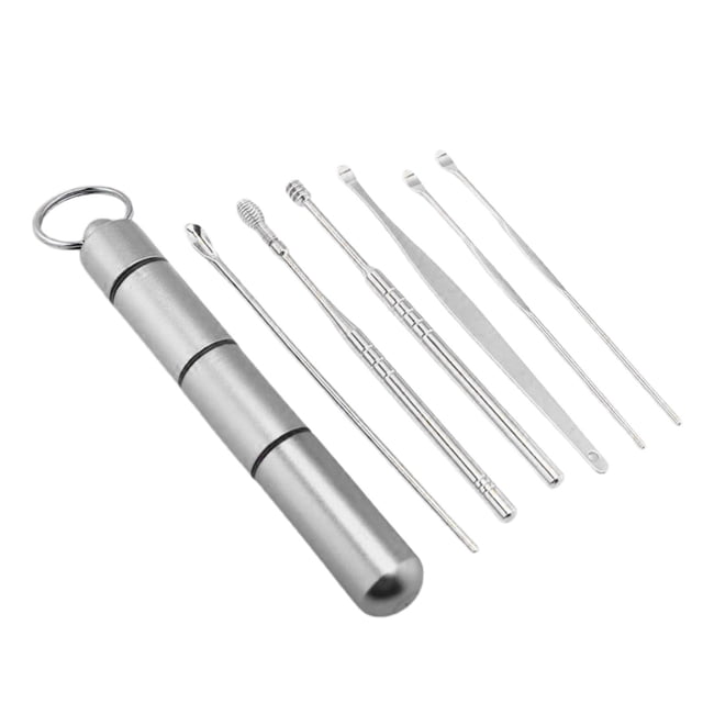 Recolectores de cera de oído Salvador 6 unids/set acero inoxidable