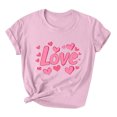 thumbnail image 3 of VKOYWKM Valentines Day Heart T Shirts for Women Cute Love Heart Graphic Tees Short Sleeve Crew Neck Loose Fit Holiday T-Shirts Valentines Day Gifts Tops, 3 of 6
