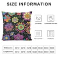 thumbnail image 5 of Shangniulu Cushion Cases Neon Purple Black Vintage Floral Throw Pillow Covers Aesthetic Psychedelic Botanical Cushion Covers Bedroom Decor White, 5 of 5