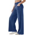 thumbnail image 2 of Jeans for Women High Waisted Pull on Baggy Jeans Straight Casual Denim Pants with Pockets L, 2 of 9