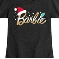 thumbnail image 3 of Barbie - Barbie Logo Santa Hat - Toddler And Youth Short Sleeve Graphic T-Shirt, 3 of 5