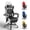 Black & White, variant on RSPGame Ergonomic Gaming Chairs for Adults,Pocket Spring Cushion,PU Leather Office Chairs with Lumbar Support and Retractable Footrest,Home and Office Computer Chairs-Red Racing