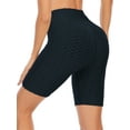 thumbnail image 5 of High Waist Workout Yoga Shorts for Women Tummy Control Running Athletic Non See-Through Gym Casual Elastic Short Pants, Black/ Grey, 5 of 5