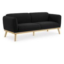 Meridian Furniture Nolita Black Boucle Fabric Sofa