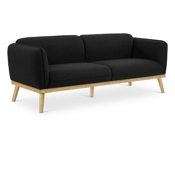 Meridian Furniture Nolita Black Boucle Fabric Sofa
