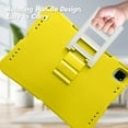 thumbnail image 3 of Kids Case for Apple iPad Pro 11 Inch 2024/2022/2021/2020/2018/ iPad Air 11 2024/ iPad Air 5 4, Lightweight Kids Friendly Kickstand Handle Cute Ladder Design Bumper Back Cover for Girls Boys,Yellow, 3 of 6