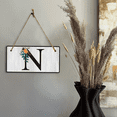 thumbnail image 3 of N Flower Decor 5x10 Hanging Wall or Door Sign | Alphabet Letter Room Decoration, 3 of 7