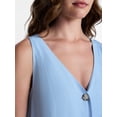 thumbnail image 4 of Time and Tru Women's Sleeveless Fit and Flare Midi Dress, Sizes XS-XXXL, 4 of 5