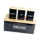 thumbnail image 2 of Juego de 4 cajas de pan con botes y tapa de bambú, recipiente de acero inoxidable para almacenar pan, recipiente para almacenar pan, 2 of 9