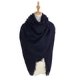 thumbnail image 4 of Coofit Winter Scarf Square Tassel Artificial Wool Solid Color Shawl Scarf Blanket Scarf, 4 of 4