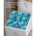 thumbnail image 2 of Preservd Rose in Acrylic Box Eternal Flower That Lasts 4 Years Gifts for Girlfriend Wife Mom Women Valentines Day Anniversary Birthday Mothers Day(Sky Blue), 2 of 5