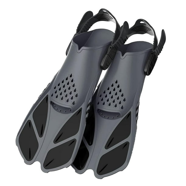 Aletas de natación flexibles Sunnimix 2 uds profesionales de tacón abierto Talla M Negro