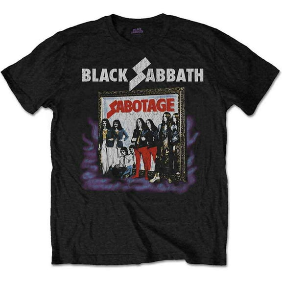 Black Sabbath Unisex T-Shirt Sabotage Vintage (Small)